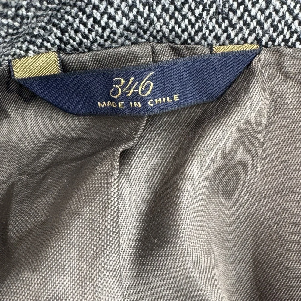 Vintage Brooks Brothers 346 Blazer Mens 43R Gray Micro Houndstooth Wool 2005